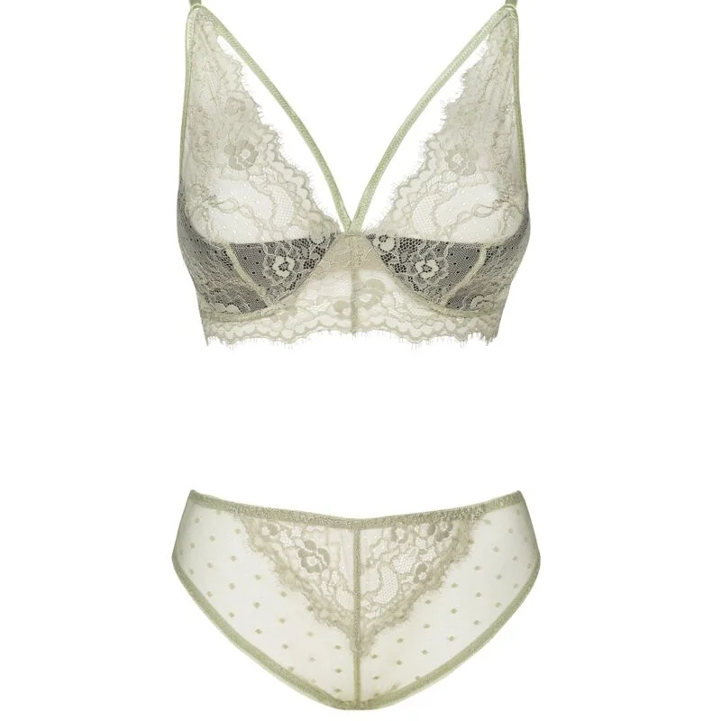 Livco Corsetti Fashion - Pine Lc 90667 Soutien-Gorge + Culotte Kaki L/Xl - Image 4