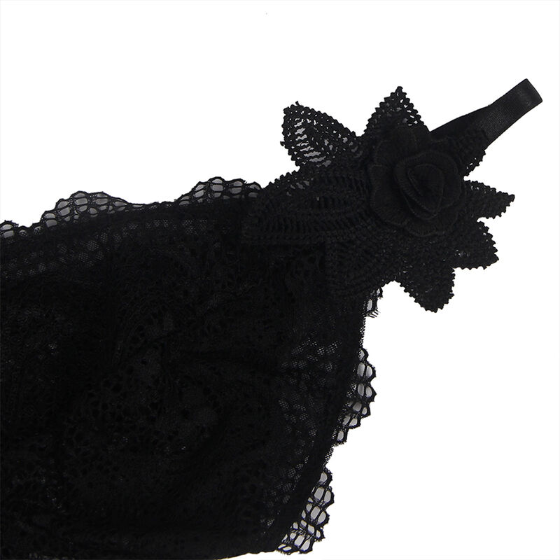 SUBBLIME - TISSU TULLE BABYDOLL AVEC DENTELLE ET DÉTAIL FLEUR NOIR - Image 8
