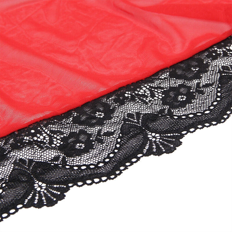 SUBBLIME - ROBE EN TISSU TRANSPARENT DÉTAIL DENTELLE ROUGE L/XL - Image 9