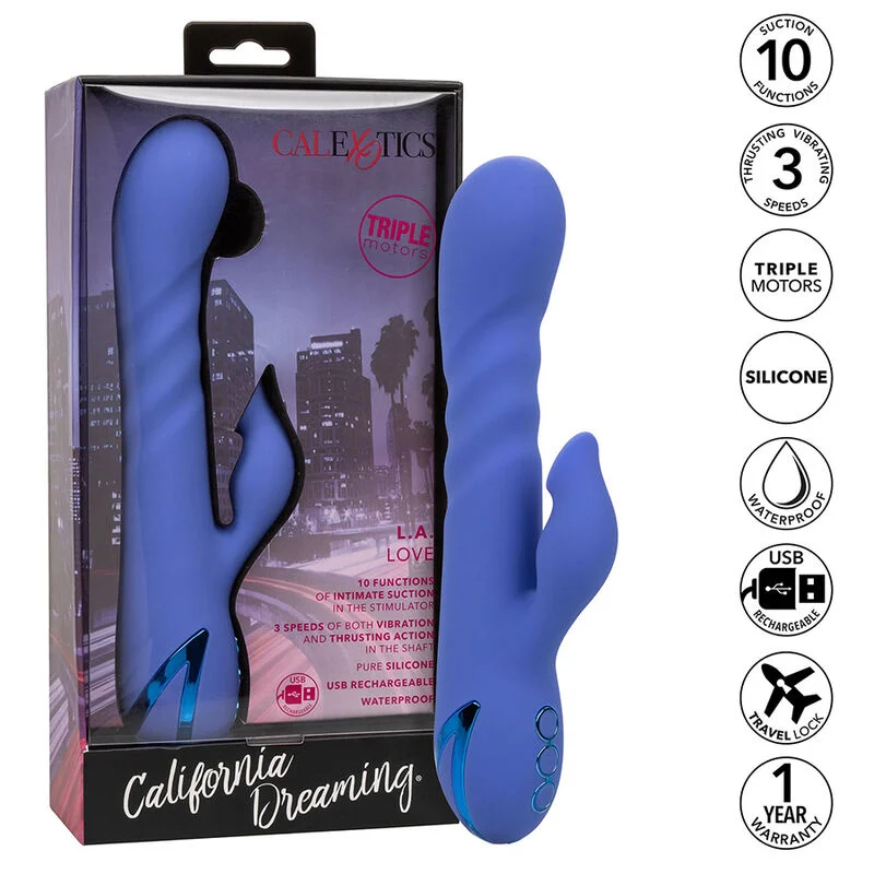 CALEXOTICS - L.A LOVE VIBRATOR & SUCTION BLUE BY CALIFORNIA DREAMING - Image 2
