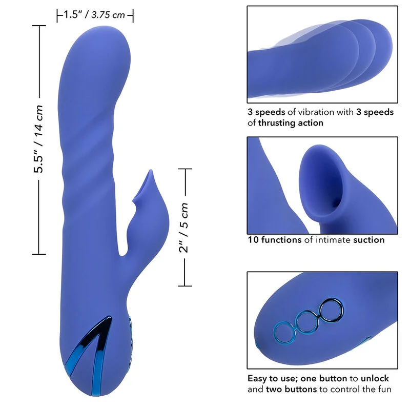 CALEXOTICS - L.A LOVE VIBRATOR & SUCTION BLUE BY CALIFORNIA DREAMING - Image 9