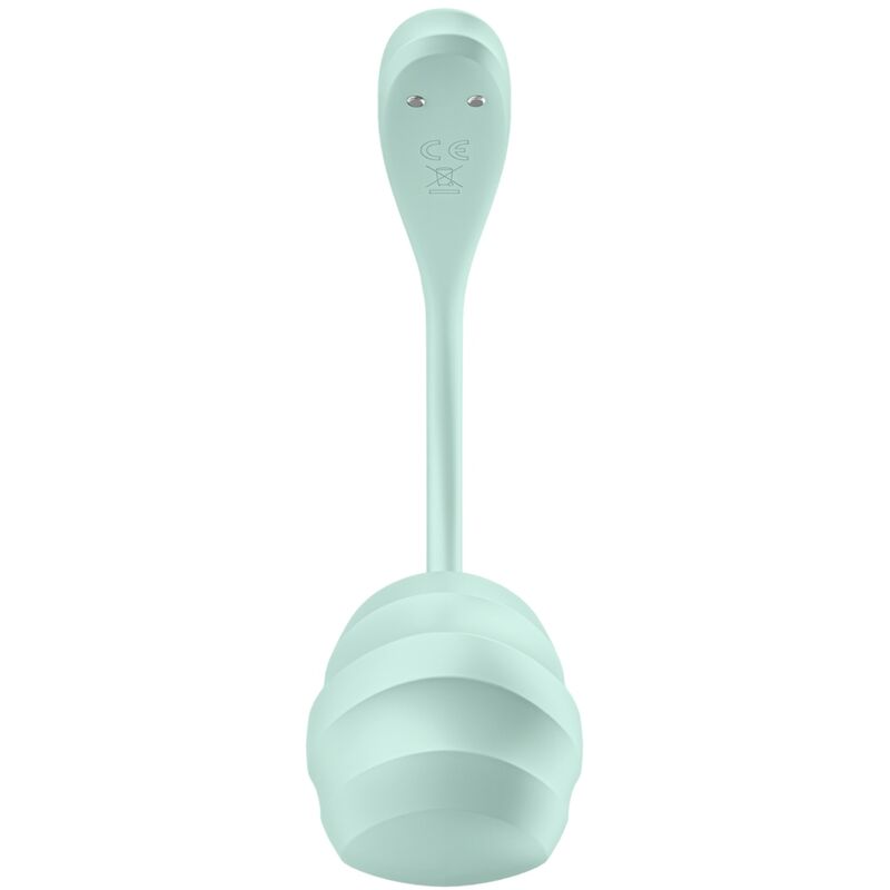 SATISFYER - APPLICATION GRATUITE STIMULATEUR DE POINT G PÉTALE LISSE VERT D'EAU - Image 3