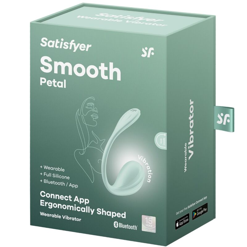 SATISFYER - APPLICATION GRATUITE STIMULATEUR DE POINT G PÉTALE LISSE VERT D'EAU - Image 7