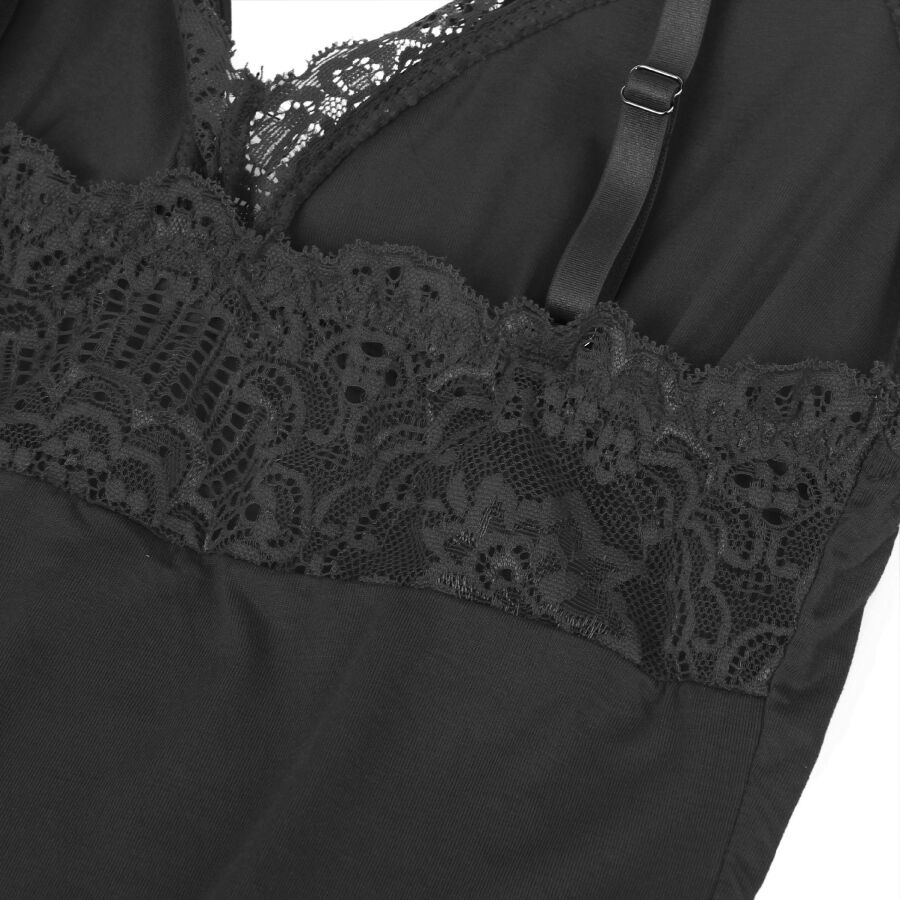 SUBBLIME - BLACK FLORAL LACE DETAIL TEDDY - Image 14