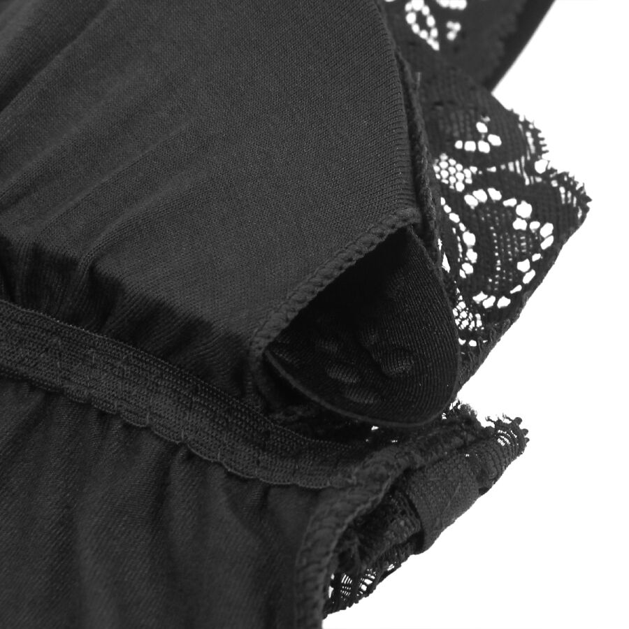 SUBBLIME - BLACK FLORAL LACE DETAIL TEDDY - Image 15