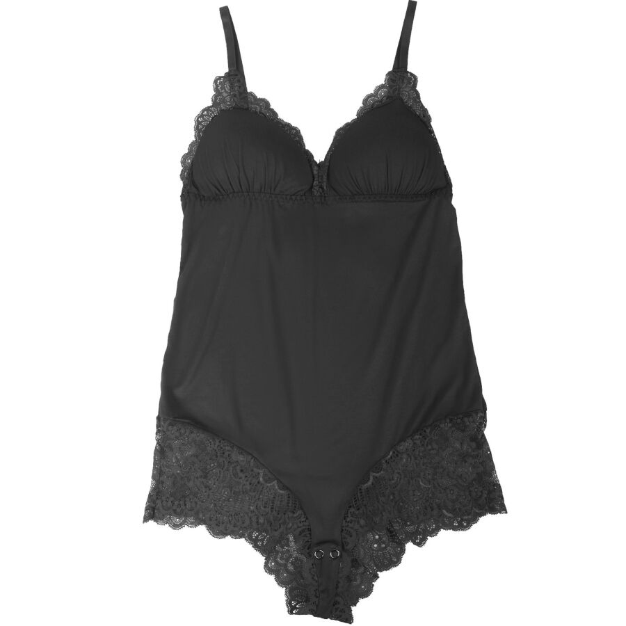 SUBBLIME - BLACK FLORAL LACE DETAIL TEDDY - Image 11