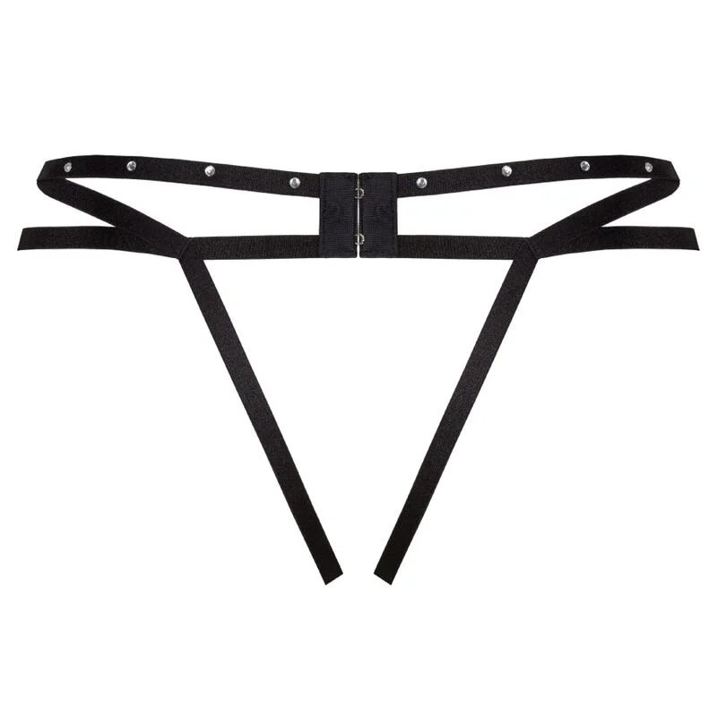 LIVCO CORSETTI FASHION - STRING NOMADE SANS CROTCHLESS NOIR - Image 5