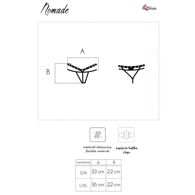 LIVCO CORSETTI FASHION - STRING NOMADE SANS CROTCHLESS NOIR - Image 8