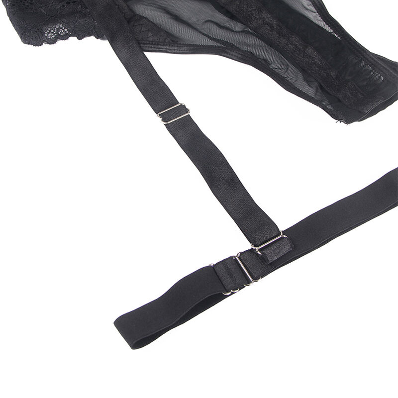 SUBBLIME - TEDDY AVEC JARRETIÈRE DÉTAIL POITRINE NOIR - Image 13