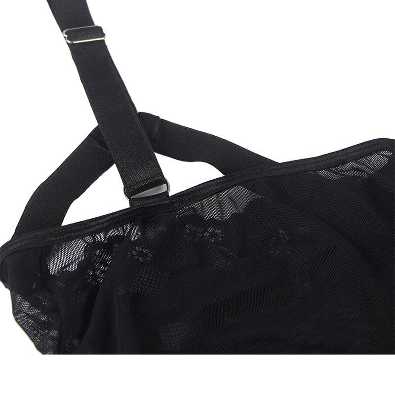 SUBBLIME - TEDDY AVEC JARRETIÈRE DÉTAIL POITRINE NOIR - Image 10
