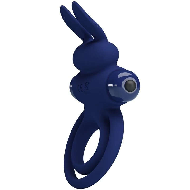 Pretty Love - Darey Double Anneau Vibrant Lapin Bleu - Image 3