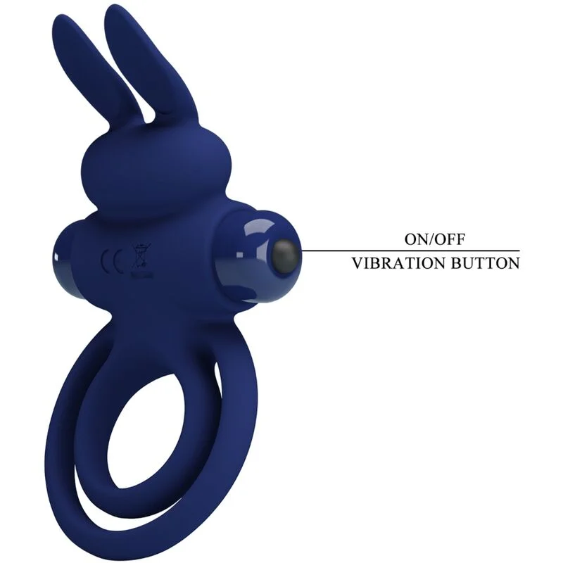 Pretty Love - Darey Double Anneau Vibrant Lapin Bleu - Image 8