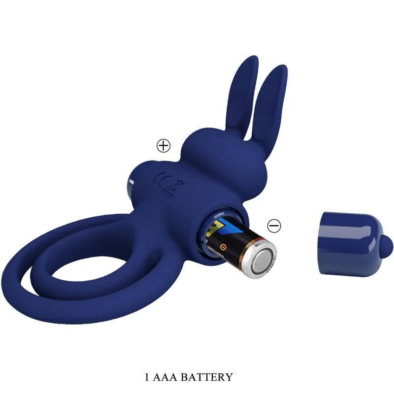 Pretty Love - Darey Double Anneau Vibrant Lapin Bleu - Image 9