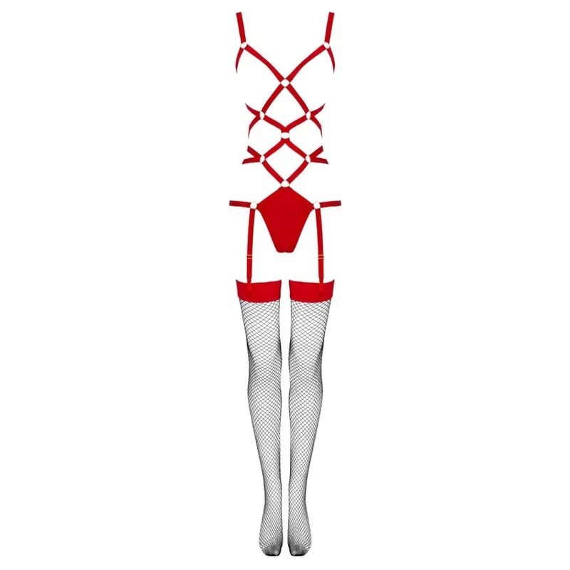 Livco Corsetti Fashion - Thiara Lc 20213 Ensemble Corps + Bas Rouge L/Xl - Image 7