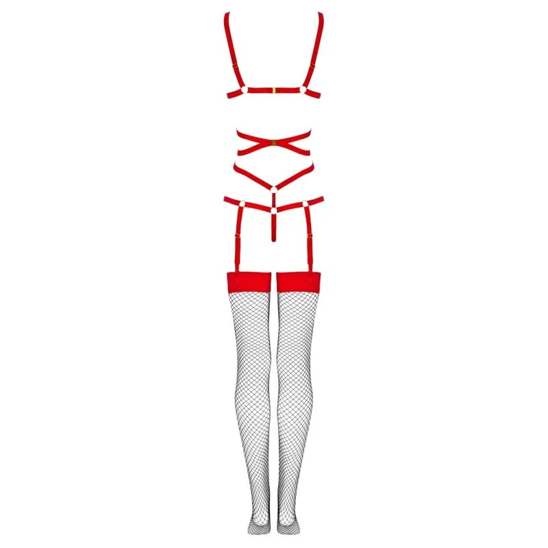 Livco Corsetti Fashion - Thiara Lc 20213 Ensemble Corps + Bas Rouge L/Xl - Image 8