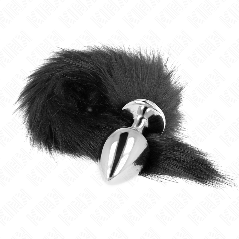 KINK - PLUG ANAL TAILLE L 10 X 4 CM AVEC QUEUE SYNTHÉTIQUE 40 CM NOIR - Image 4