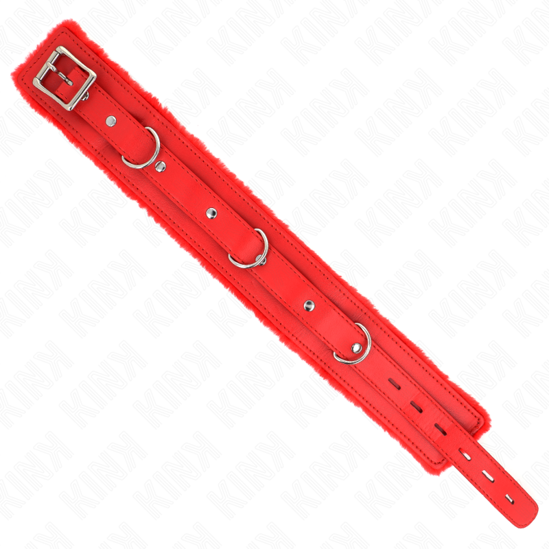 KINK - COLLAR WITH LEASH 65 CM WITH RESTRICTIONS RED 36-42 CM X 5.5 CM - Image 7