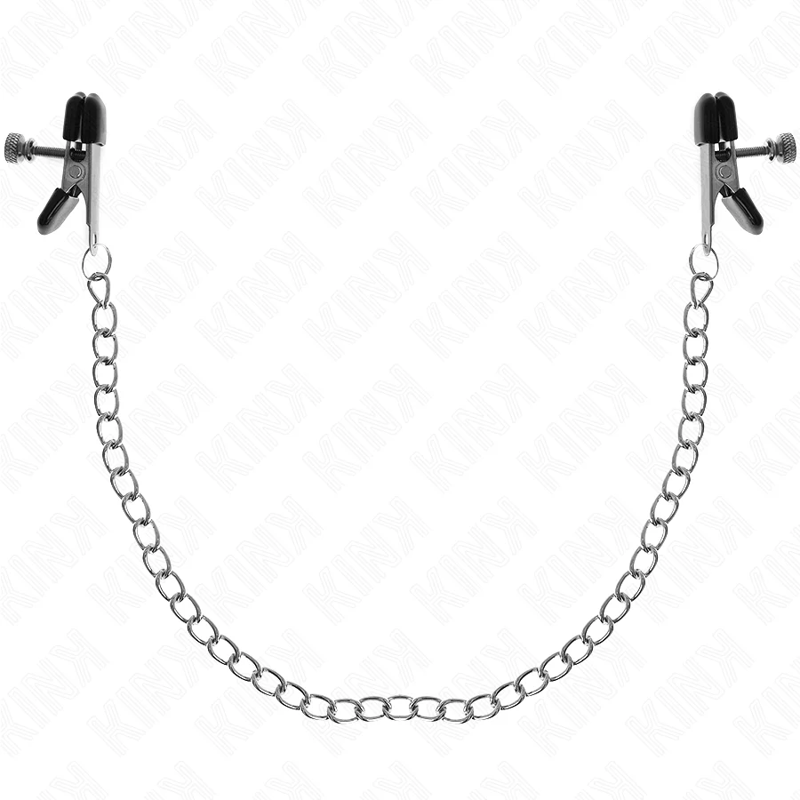 KINK - PINCES À TAMELON CHAÎNE PLATE ARGENT 34 CM