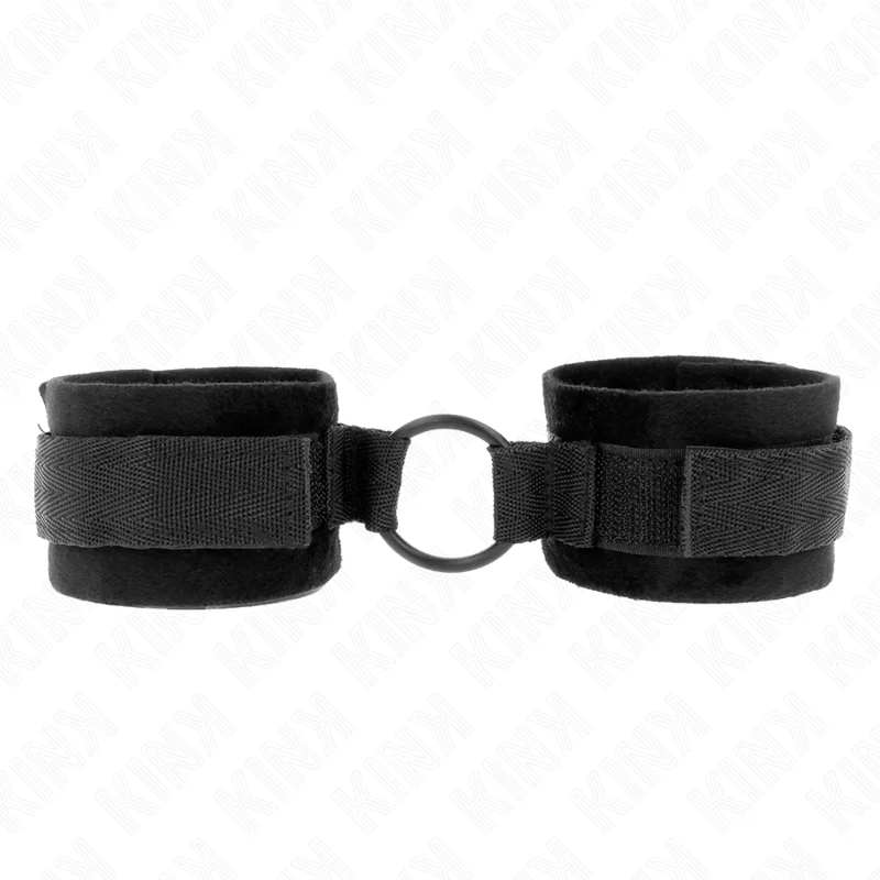 KINK - BEGINNER POLSBOEIEN VAN FUR 25 CM MET O-RING 4 CM ZWART VERSTELBAAR 15-25 CM