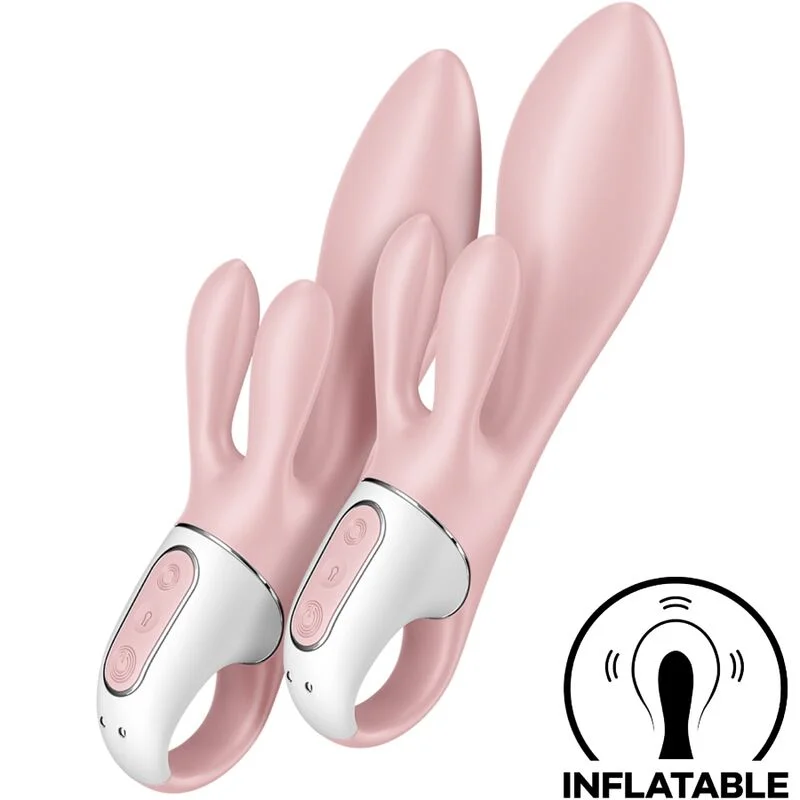 SATISFYER - AIR PUMP BUNNY 3 VIBRATOR GONFLABLE KONIJN ROZE