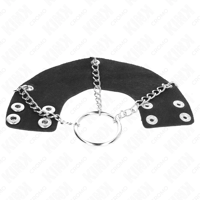 KINK - ANNEAU PÉNIS CHAÎNE 4 CM 7 CM MÉTAL AVEC CEINTURE EN CUIR - Image 6