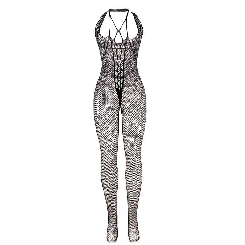 SUBBLIME - 951788 BODYSTOCKING LONG EN RESILLE AVEC BRETELLES SUR LA POITRINE ET LE DOS NOIR TAILLE UNIQUE - Image 4