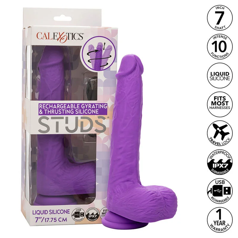 CALEXOTICS - STUDS OPLADBARE EN ROTERENDE VIBRATOR 10 VIBRATIES PAARS