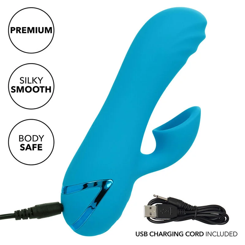 CALEXOTICS - SUNSET BEACH SEDUCER VIBRATEUR & STIMULATEUR 10 FONCTIONS BLEU - Image 8