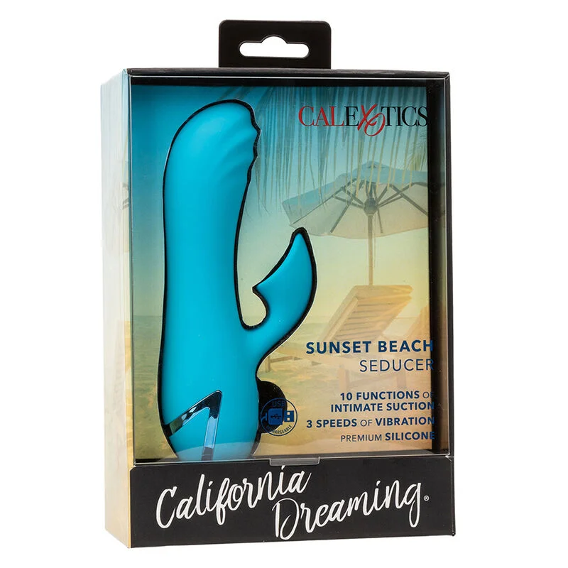 CALEXOTICS - SUNSET BEACH SEDUCER VIBRATEUR & STIMULATEUR 10 FONCTIONS BLEU - Image 10