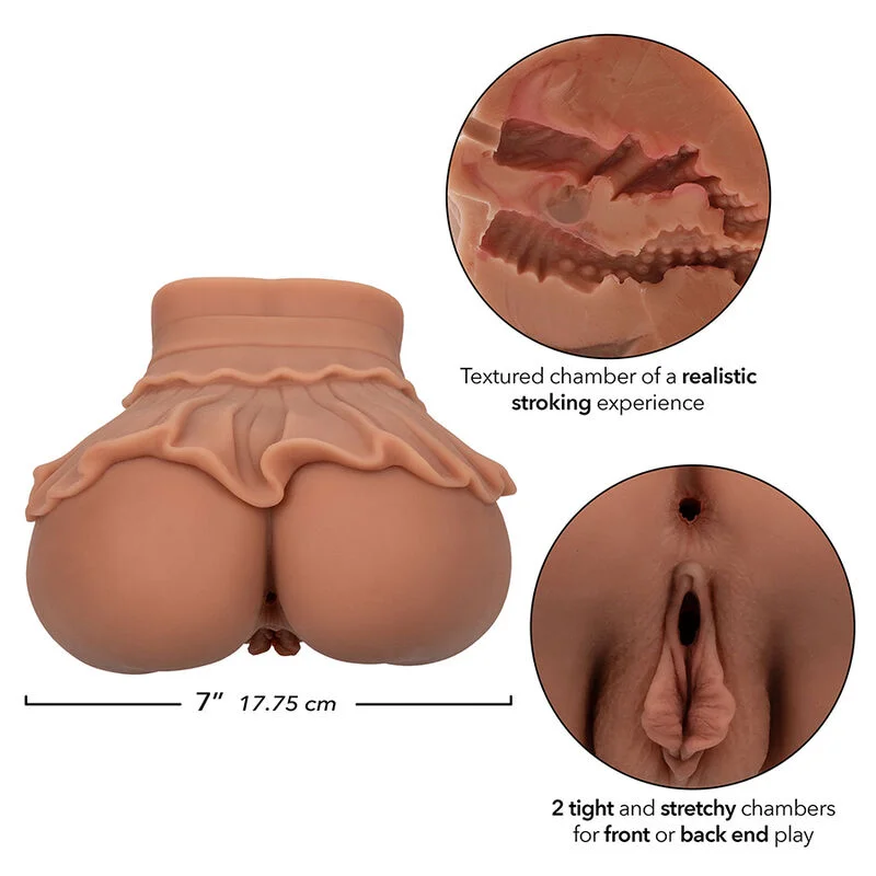 CALEXOTICS - LA REINE DU RETOUR À LA MAISON MASTURBATEUR DOUBLE RÉALISTE CARAMEL - Image 8