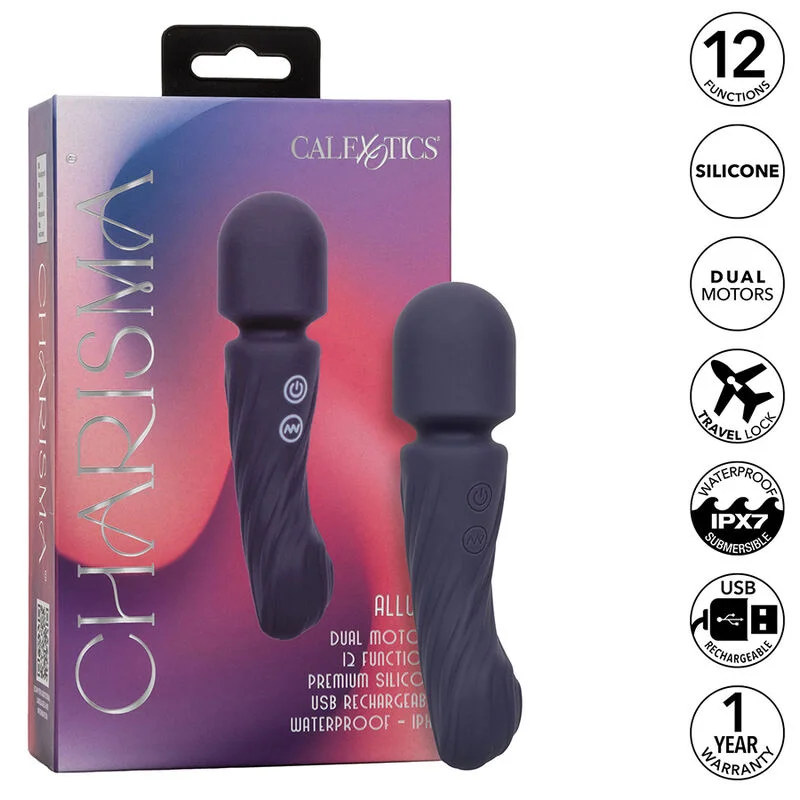 CALEXOTICS - CHARISMA ALLURE MASSEUR DOUBLE MOTEURS 12 FONCTIONS 17,25 CM X 4,5 CM VIOLET - Image 3