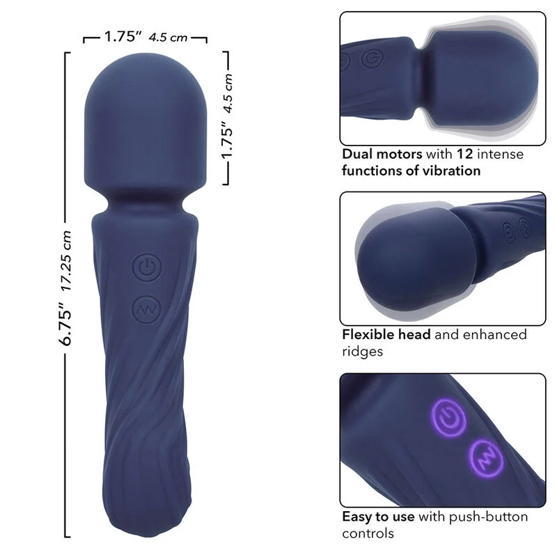 CALEXOTICS - CHARISMA ALLURE MASSEUR DOUBLE MOTEURS 12 FONCTIONS 17,25 CM X 4,5 CM VIOLET - Image 8