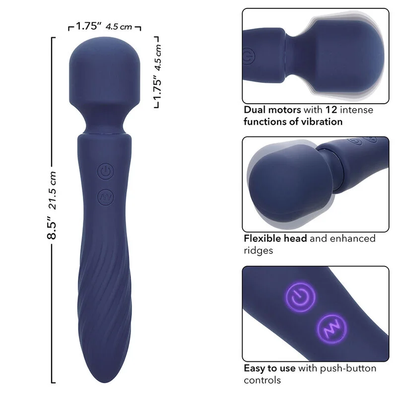 CALEXOTICS - CHARISMA MYSTIQUE MASSEUR DOUBLE MOTEURS 12 FONCTIONS 20,5 CM X 4,5 CM VIOLET - Image 9