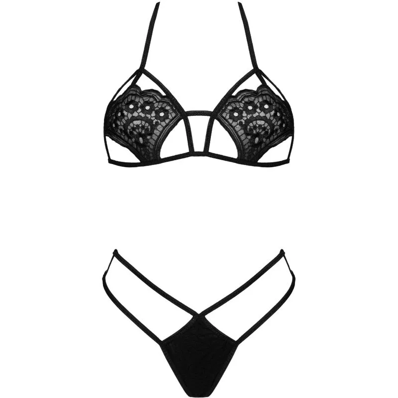 Livco Corsetti Fashion - Soutien-Gorge + String Jimena Lc 20216 Noir Taille Unique - Image 4