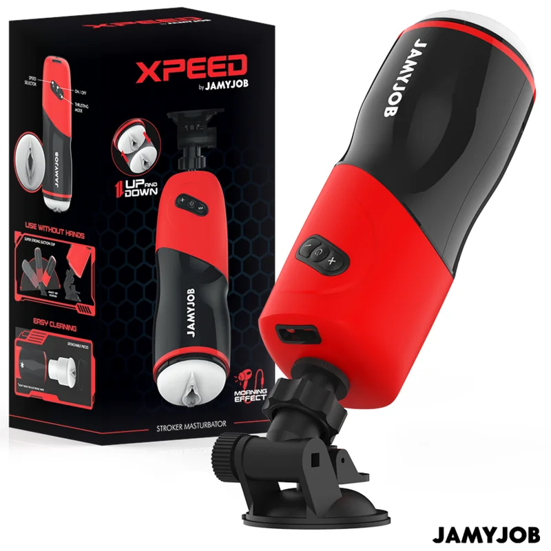 JAMYJOB - AUTOMATISCHE VAGINALE MASTURBATOR XPEED 5 DUWMODI EN GELUIDSEFFECT