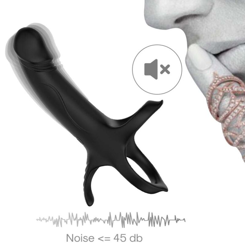 Armony - Gode Avec Anneau Et Vibrateur Noir - Image 13