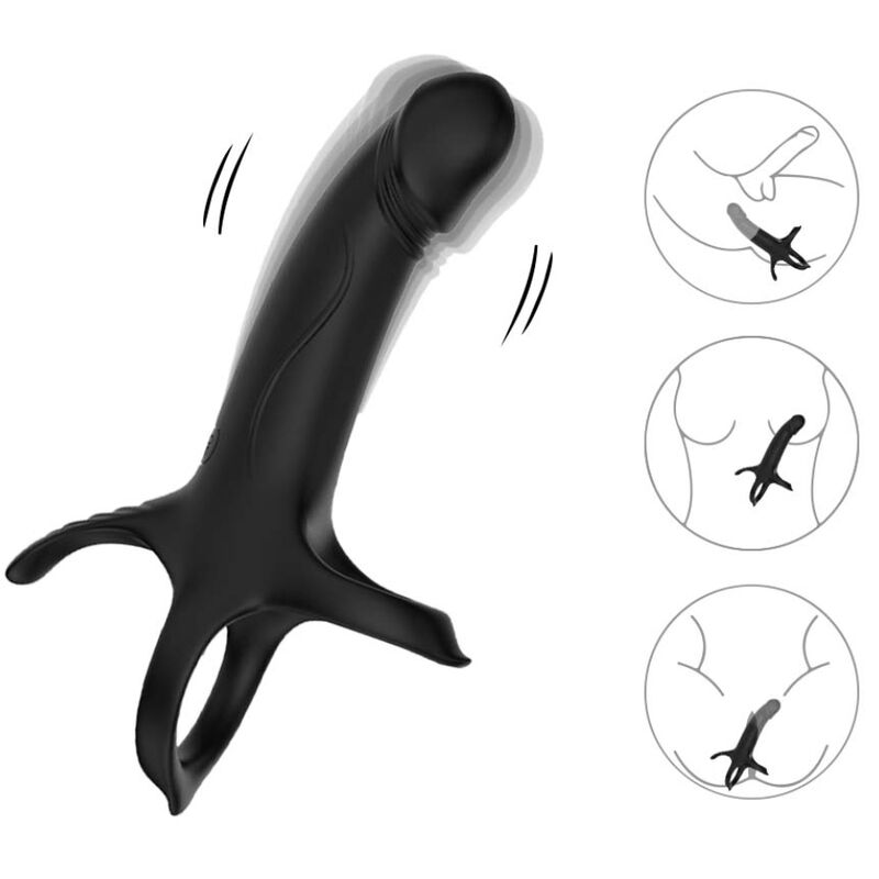 Armony - Gode Avec Anneau Et Vibrateur Noir - Image 5