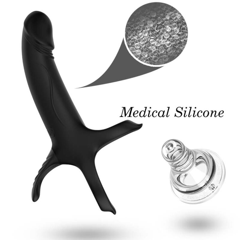 Armony - Gode Avec Anneau Et Vibrateur Noir - Image 6