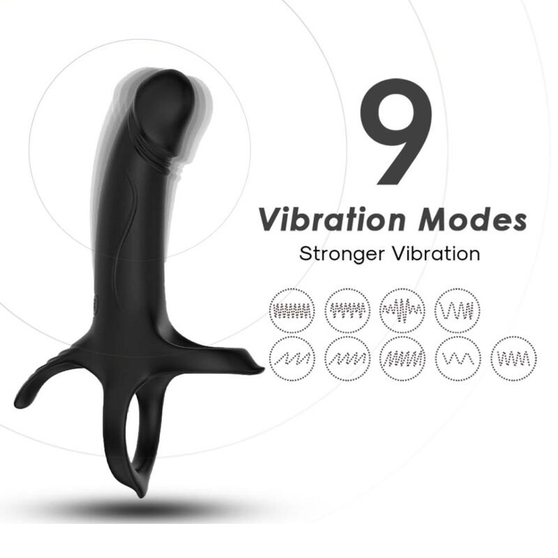 Armony - Gode Avec Anneau Et Vibrateur Noir - Image 7