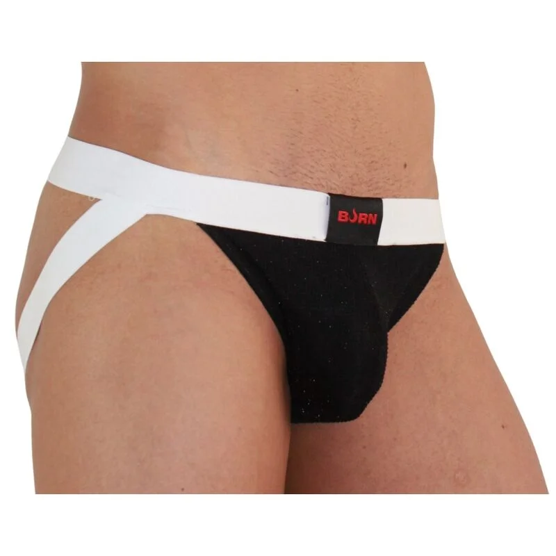 BURN - 004 JOCK SHINY BLACK / WHITE - Image 3
