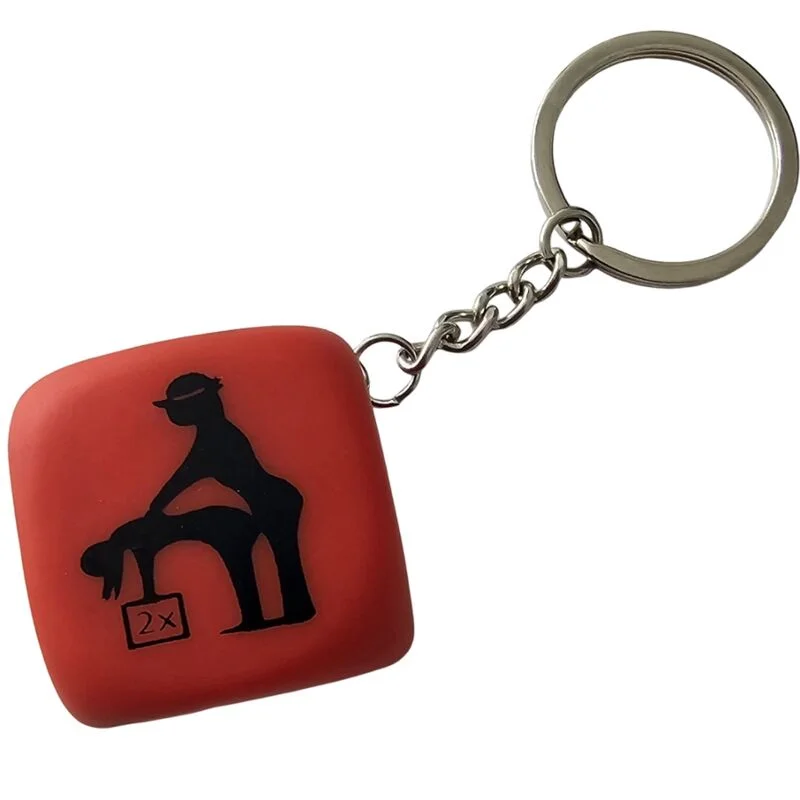 Diablo Picante - Porte-Clés Dé Rouge Avec Poses