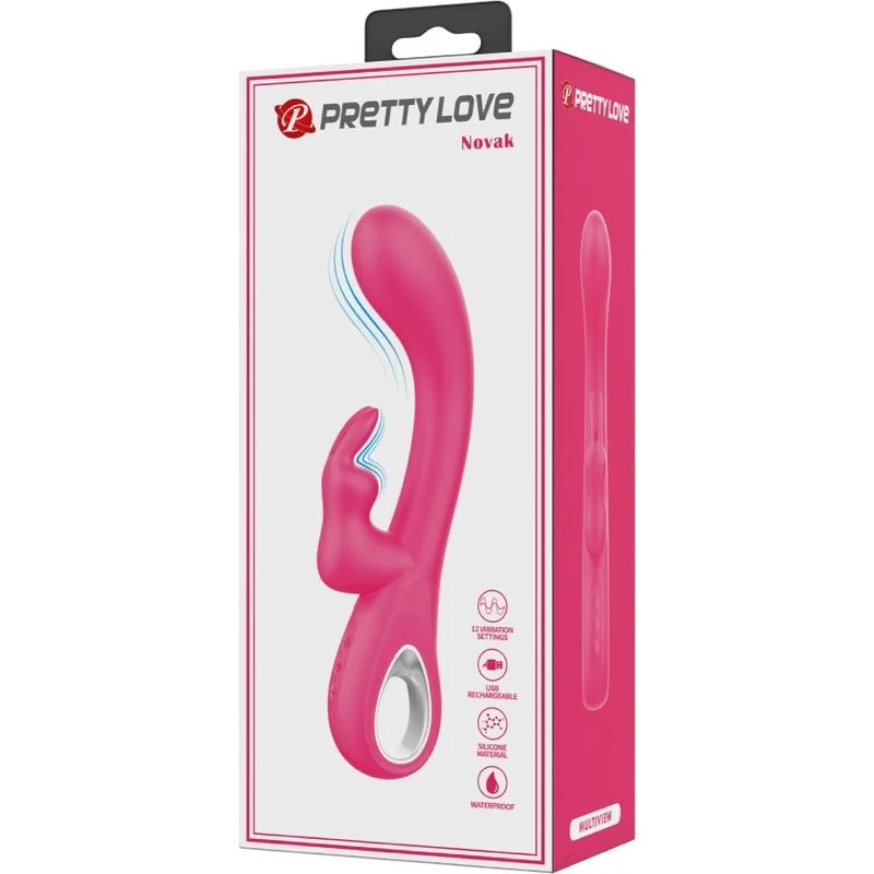 Pretty Love - Vibrateur Novak Rabbit 12 Vibrations Rose - Image 11