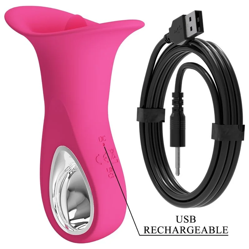 PRETTY LOVE - CLYDE ORAL VIBRATOR VIBRATING TONGUE 12 VIBRATIONS PINK - Image 9