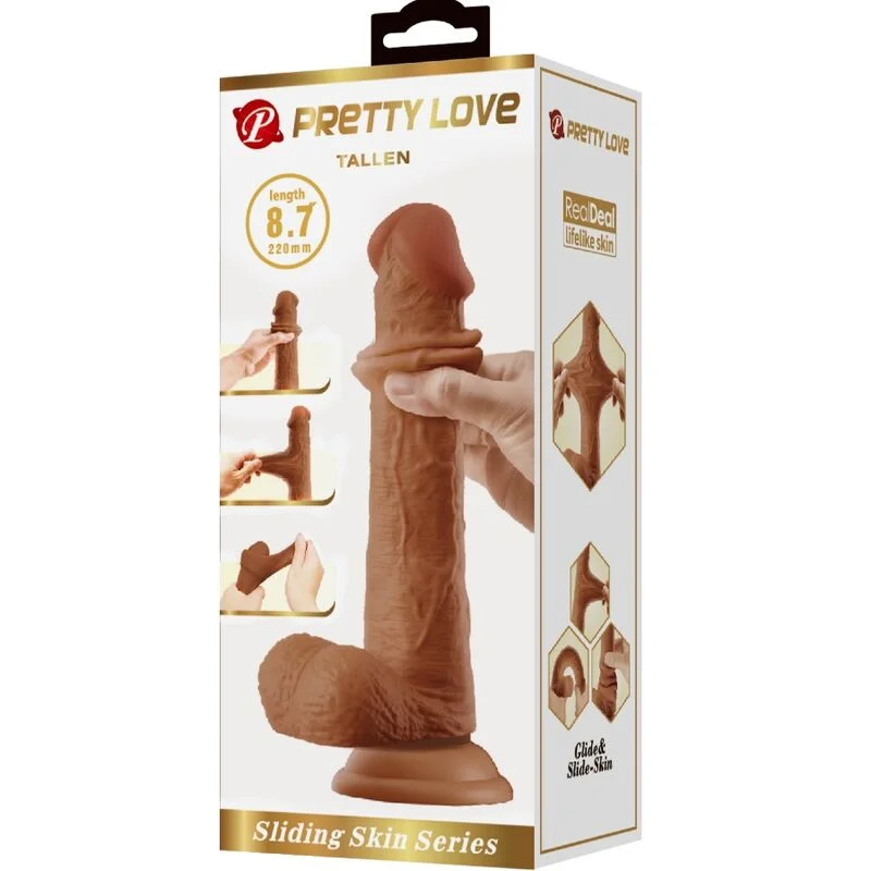 PRETTY LOVE - TALLEN REALISTIC DILDO 22 CM BROWN - Image 7