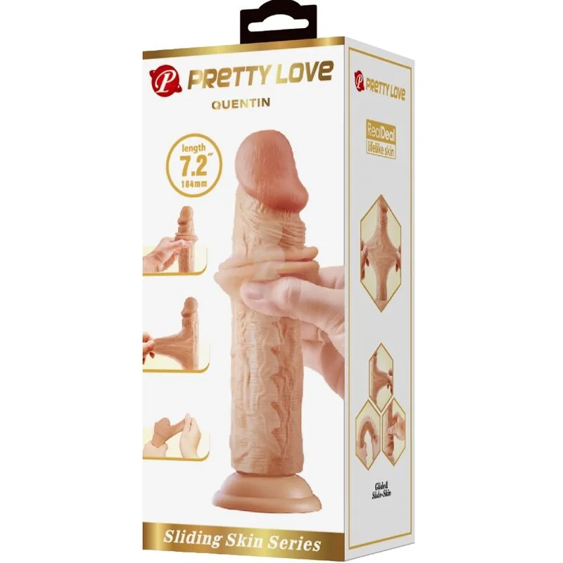 Pretty Love - Realistische Dildo Quentin 18 Cm Beige - Image 7