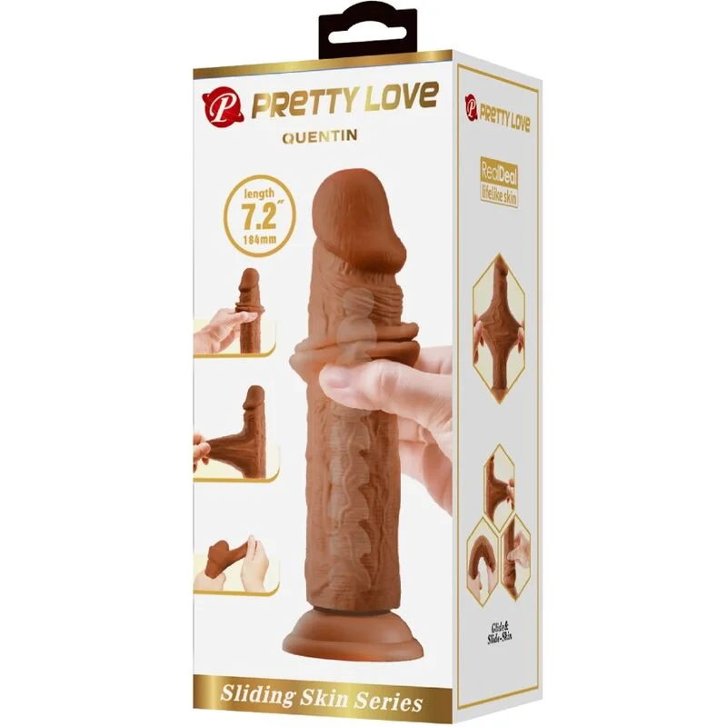 Pretty Love - Realistische Dildo Quentin 18 Cm Bruin - Image 7