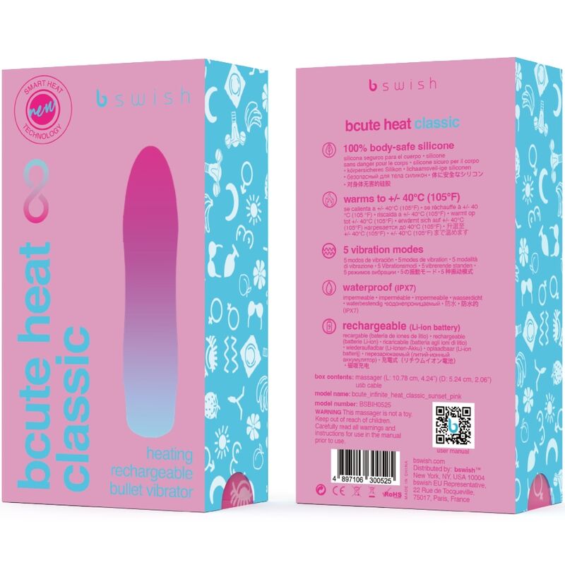 B SWISH - BCUTE INFINITE HEAT CLASSIC HEATABLE VIBRATOR PINK - Image 8