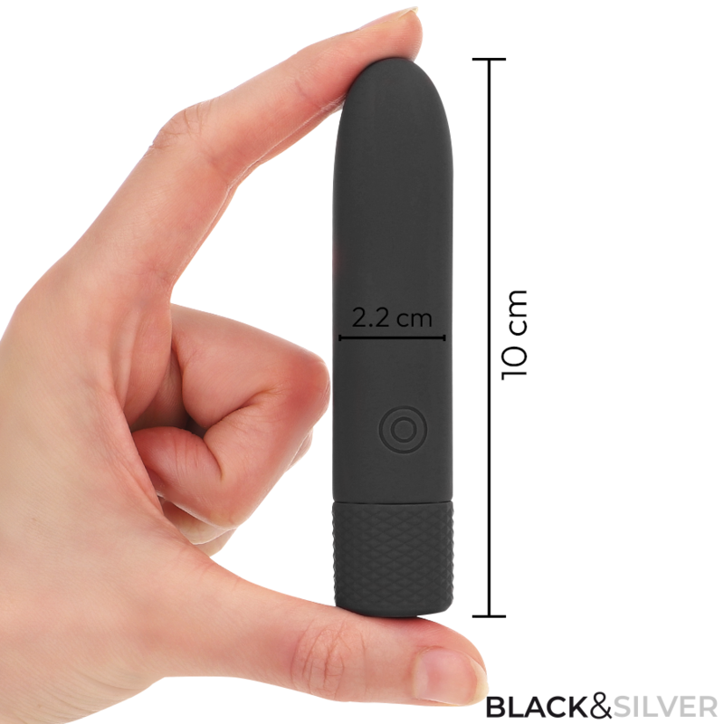 BLACK & SILVER - GERI BULLET VIBRANT RECHARGEABLE USB 8 VIBRATIONS NOIR 10 X 2,2 CM - Image 6