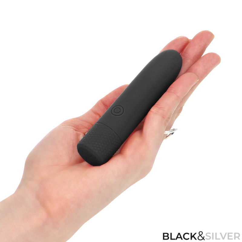 BLACK & SILVER - GERI BULLET VIBRANT RECHARGEABLE USB 8 VIBRATIONS NOIR 10 X 2,2 CM - Image 7