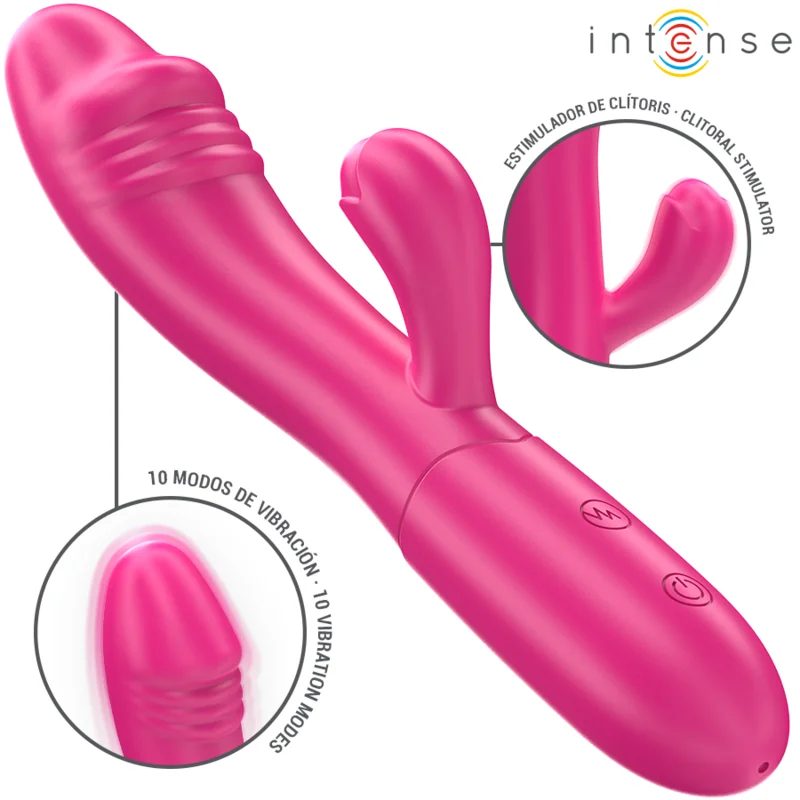 INTENSE - IVY FLEXIBELE VIBRATOR 10 VIBRATIES MET STIMULERENDE TONG ROZE